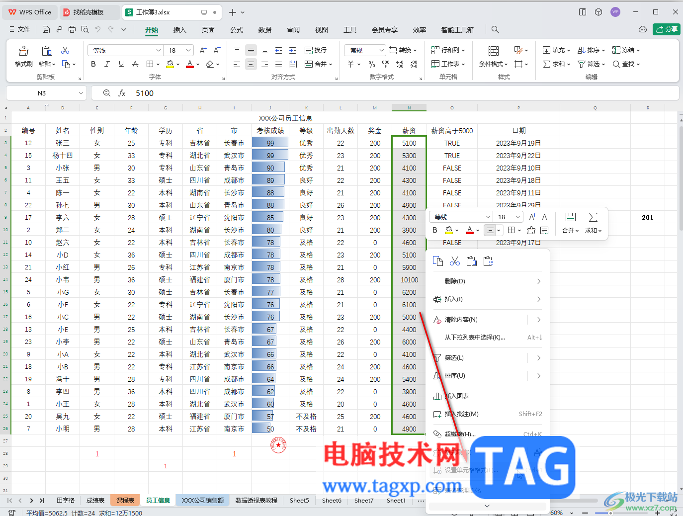 WPS Excel电脑版锁定部分单元格进行保护的方法教程