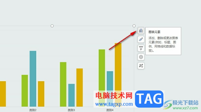 WPS PPT为图表添加标题的方法