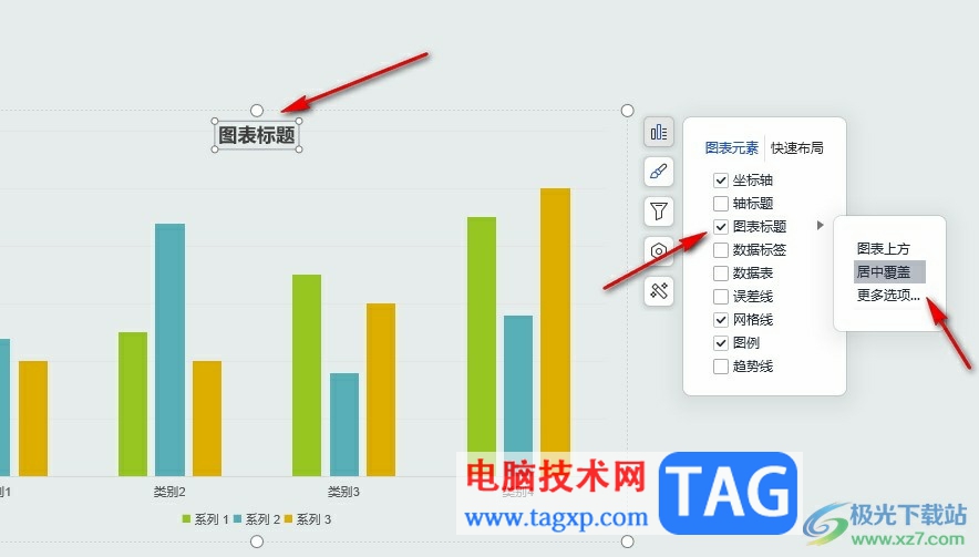 WPS PPT为图表添加标题的方法