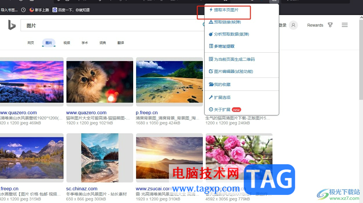 ​火狐浏览器批量下载网页图片的教程