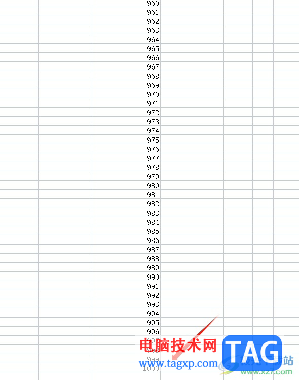 wps表格快速快速填充1到1000的教程