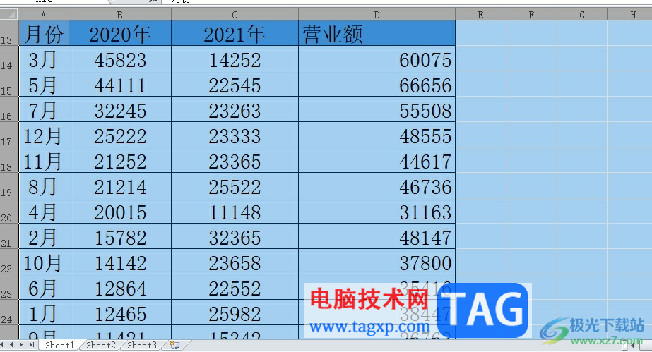 ​Excel隐藏的部分显示出来的教程